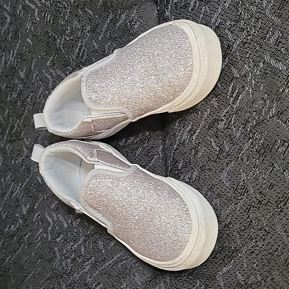 Girls Vans Asher. Glitter/light gray suze 12